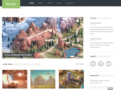 Force - Template clean landing page minimal portfolio page template theme white wordpress