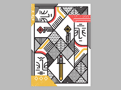 Royal Flush cards deck diamonds face card poker post club postcard screenprint silk screen