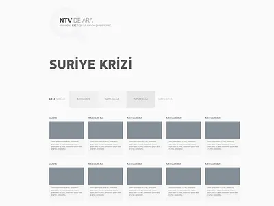 NTV News Portal responsive ui wireframe