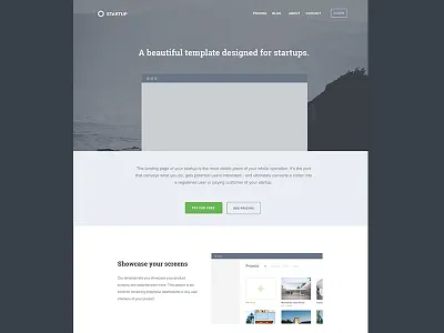 Startup Landing Page beautiful bootstrap landing page minimal startup white wordpress