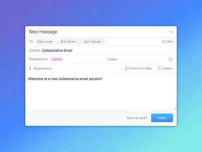 Mail App Compose UI app flat mail pure simplicity ui ux