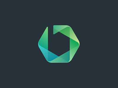 B Hexagon Mark b gradient hexagon mark