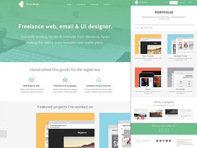 New site. New times. clean email email design freelance interface minimal oscarbarber portfolio responsive showcase web design website