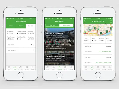 App Concept for Hubway Bike Sharing in Boston apple bicycle bike hubway ios