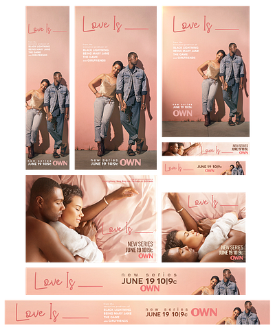 Oprah Winfrey Network - Love Is... (TV Series) Banner Ads banner design digital marketing graphic design key art photoshop