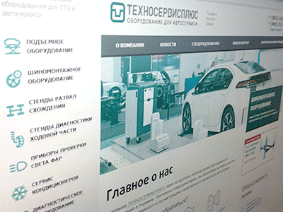 Web Site for TEHNOSERVICEPLUS agency animation branding design flat fresh icons site website