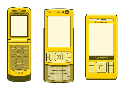 Vector Phones 2 - FREE free illustration motorola nokia phone sony ericsson vector