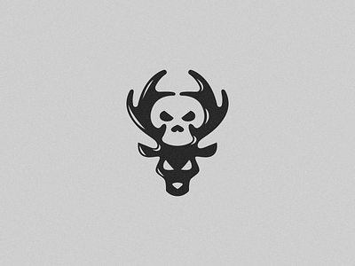 Deer and skull brand branding deer design elegant graphic design illustration logo logo design logotype mark minimalism minimalistic modern negative space negativespace sign skull ukraibe ukrainian