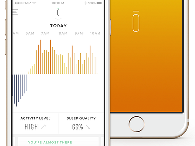 Personal Tracking App Concept apps concept connected data visualization fitness fnsz funsize graph light ui white