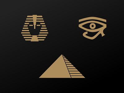 Pharaoh Logo Concepts dark egypt eye horus logo mummy pharaoh pyramid sand