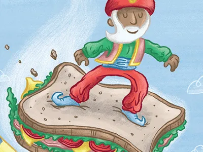 Sinbad Surfs the Seven Skies... carpet digital fun illustration magic persia sinbad