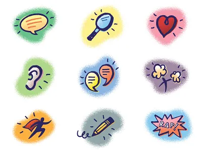 Kids' Prayer Covenant Icons book fun hand drawn icons illustration kids