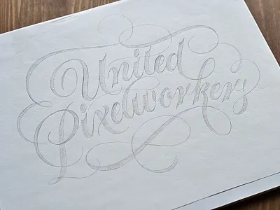 So Long United Pixelworkers cartouche lettering pencil pixelworkers scripts sketch type typography