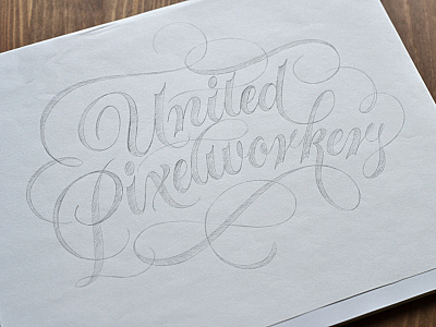 So Long United Pixelworkers cartouche lettering pencil pixelworkers scripts sketch type typography