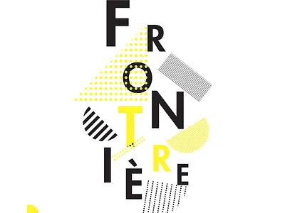 Frontière book cover flat fun futura graphic design illustration logo shapes texture typography vector