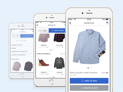 Product Page iPhone6 App bag commerce ios8 iphone 6 product shop