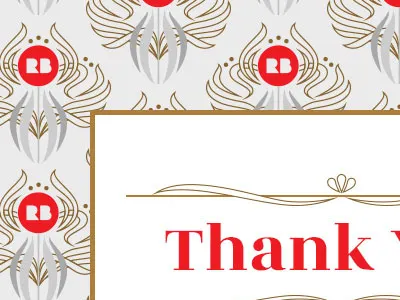 Thank you art deco art nouveau branding floral illustration logo pattern thank you typography
