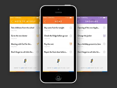 To-do List app flat ios ios app simple to do ui