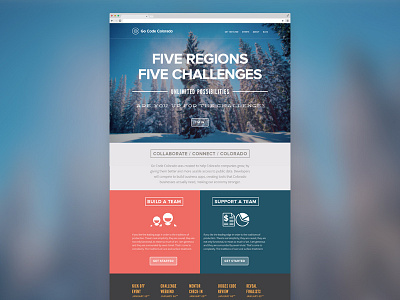 Go Code Colorado Homepage Mockup apps challenge comp gocode homepage mockup snow web design website