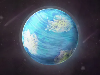 Predict Planet data science future illustration island photo manipulation planet science space water web