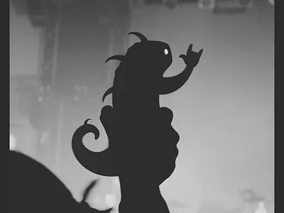 Rock-lizard art bw concert dragon illustration lizard rock