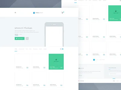 Pixeldrop (Full pixels) cart ecommerce flat flat ui ios light light ui pixeldrop search shop