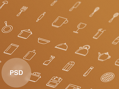 Free Kitchen Tools Icon Set cooking free freebie icons ios kitchen appliances outline stroke vector