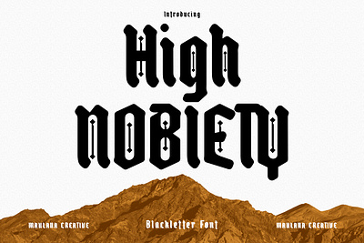 High Nobiety Modern Blackletter Font animation black blackletter branding design font fonts graphic design illustration logo nostalgic