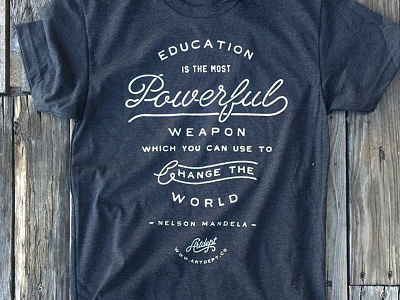 Education Print apparel custom education font good hand drawn handmade non profit script typography