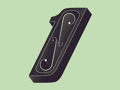 #1 1 lettering numeral numerals one typography