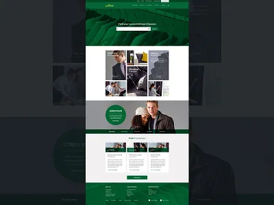 Johnsons Cleaners Homepage clean concept flat homepage modular search