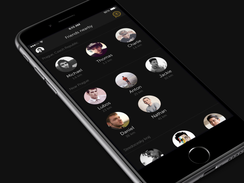 Cheers — Inviting friends animation avatars cheers circle concept dark ui friends inviting iphone app medium article user interface yellow