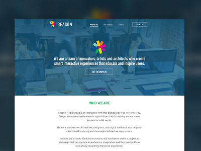 Our website redesign that is in the works. about company contact homepage whoweare