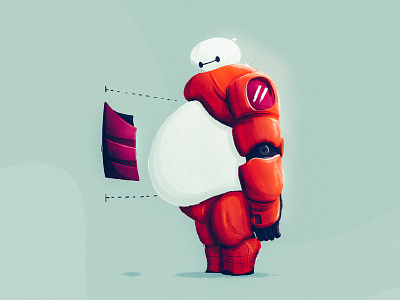 I love Baymax .( •–•). baymax chracter disney fanart hero illustration illustrator