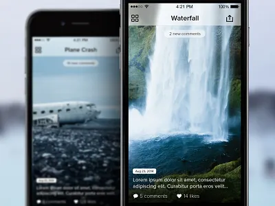 Feed app clean feed image ios iphone photo picture ui ux