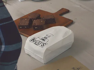 NICO'S amsterdam branding cake illustrator logo nicos photoshop