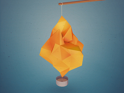St. Martin's Day Lantern 3d c4d candle cgi cinema 4d fire flame illustration lantern low poly lowpoly render