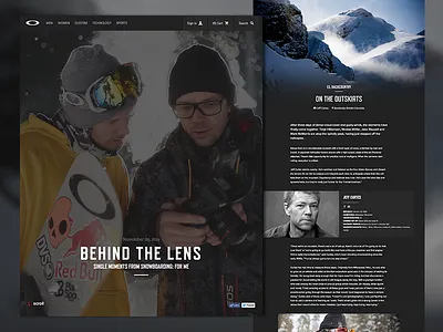 Behind The Lens - Feature Article article blog editorial feature oakley photography snowboarding