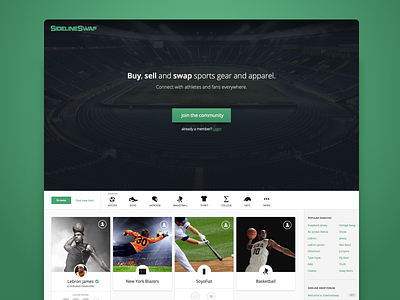 Sideline Landing branding clean design homepage identity landing web design