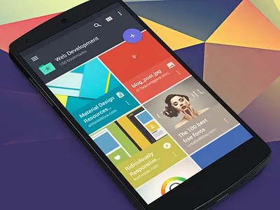 Raindrop Android app (Material design) android design grid material raindrop