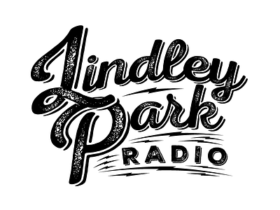 Lindley Park Radio distressed logo vintage