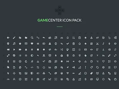 Gamecenter Icons Pack 16px freebie glyphs icons pack psd set