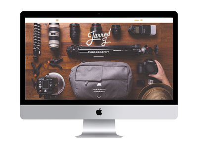 Jarrod J. Photography camera fedora internetz photography responsive things organized neatly ui ux