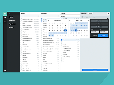 Query Builder - Date Picker analyze checkbox dashboard date picker facet faceting list view query builder search ui