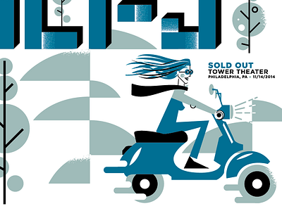 ALT-J Scooter illustration mid century scooter vespa