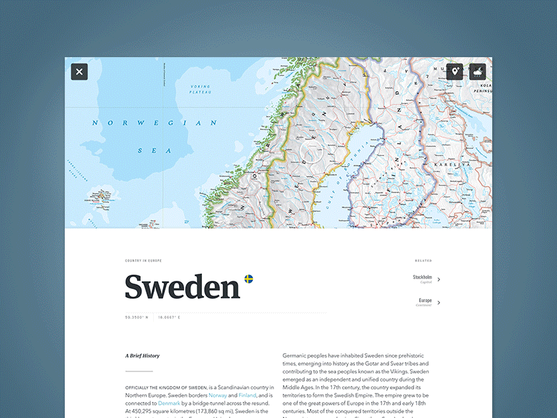 Example of iPad Location Detail Article