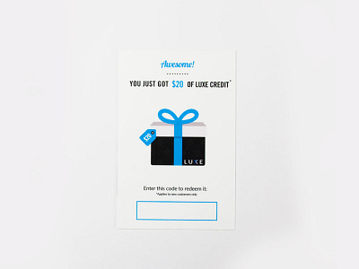 Referral Cards business card card gift graphic design layout luxe luxe valet print promo