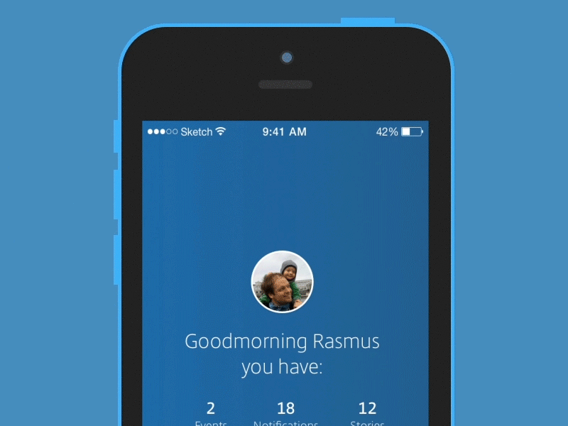 My Notifications animation gif ios iphone pixate podio