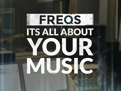 Freqs Lp Dribbble grunge landing page logo typography