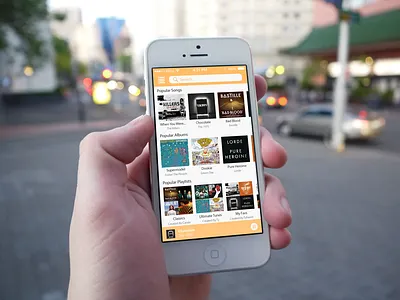 Music App clean flat ios iphone minimal neat ui